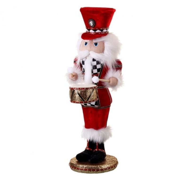 Nutcracker Harlequin Nutcracker Red Velvet Drummer Etsy