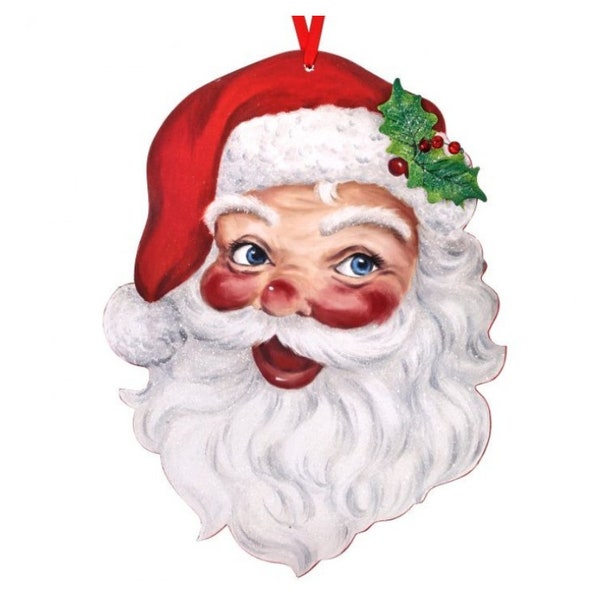 Retro Santa Face | MDF Retro Santa | Retro Christmas Dummy Board | Wall Hanging