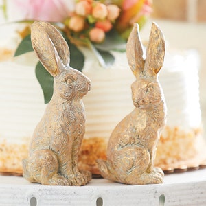 Gold Leaf Rabbit Set | Gold Bunnies