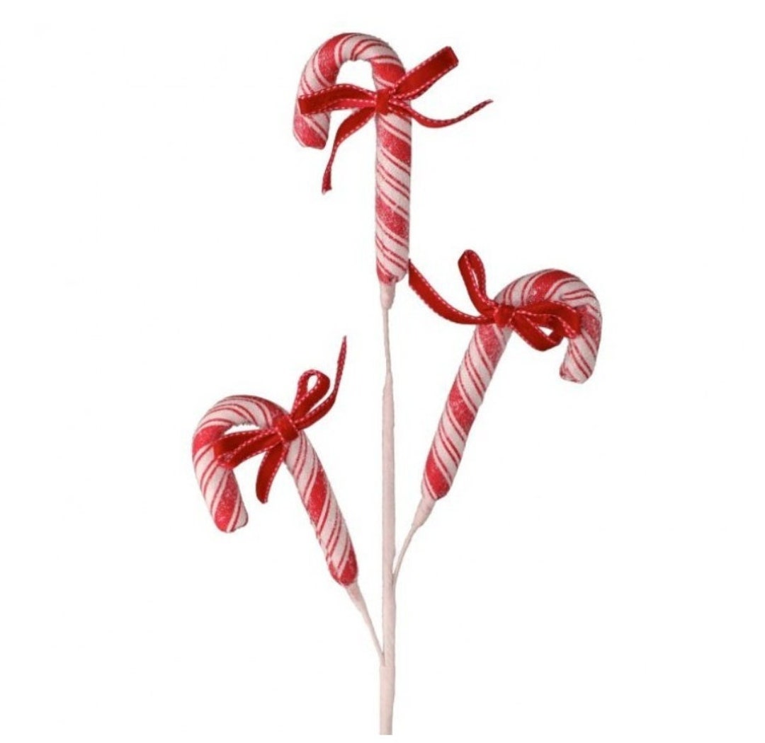 Frosted Peppermint Candy Cane Spray - Etsy