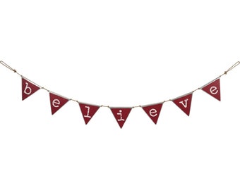 Pennant Banner - Believe | Christmas Banner