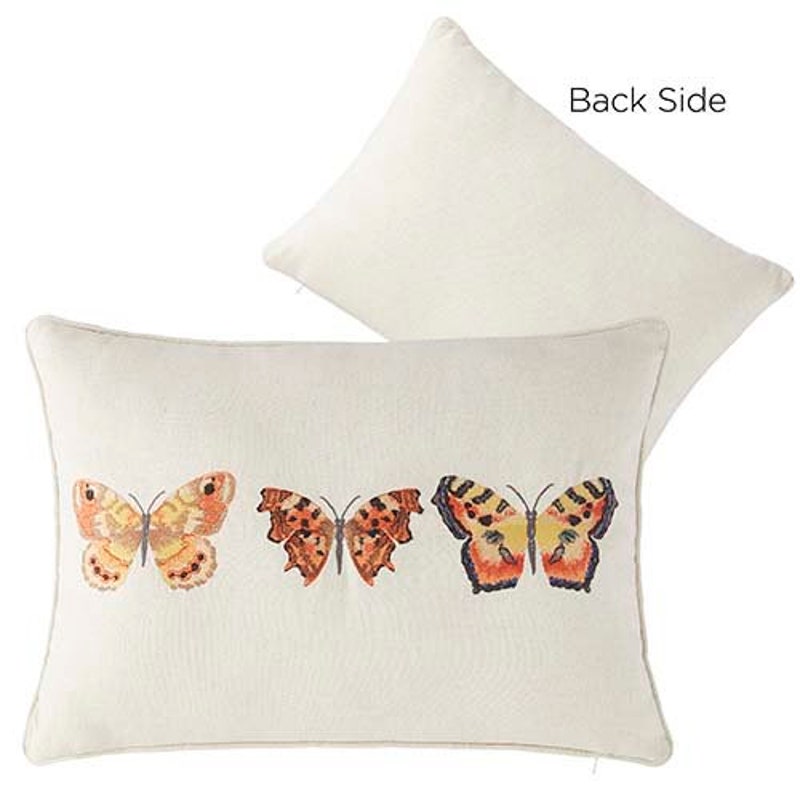 Botanical Embroidered Lumbar Pillow main image 1