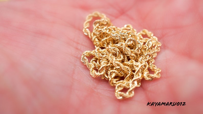 Hot 14k Gold Glitter Rope Chain Necklace