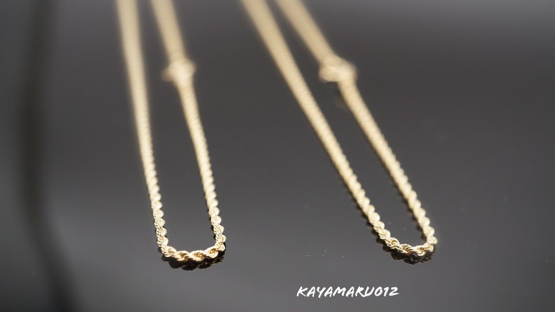 Hot 14k Gold Glitter Rope Chain Necklace