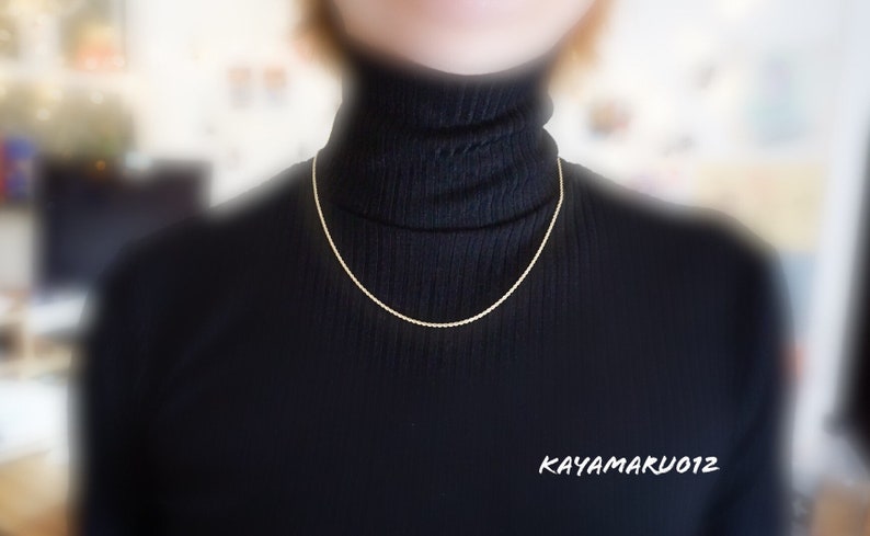 Hot 14k Gold Glitter Rope Chain Necklace