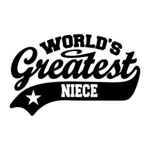 Plus grande nièce du monde SVG, vecteur de coupe Cricut