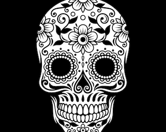 Day of the Dead Sugar Skull SVG, Cricut Cutter Vector