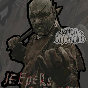 jeepers creepers sticker and keychain set