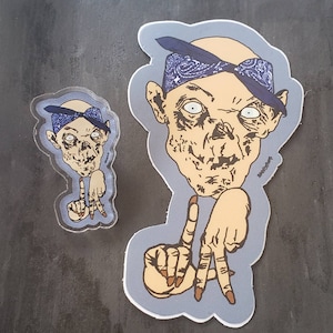 crip keeper sticker and pin set