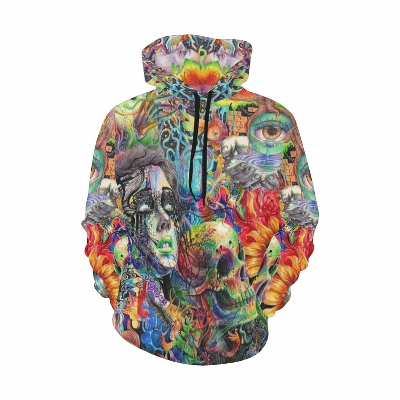 Psychedelic Hoodie Limited Edition Stoner Hoodie Etsy