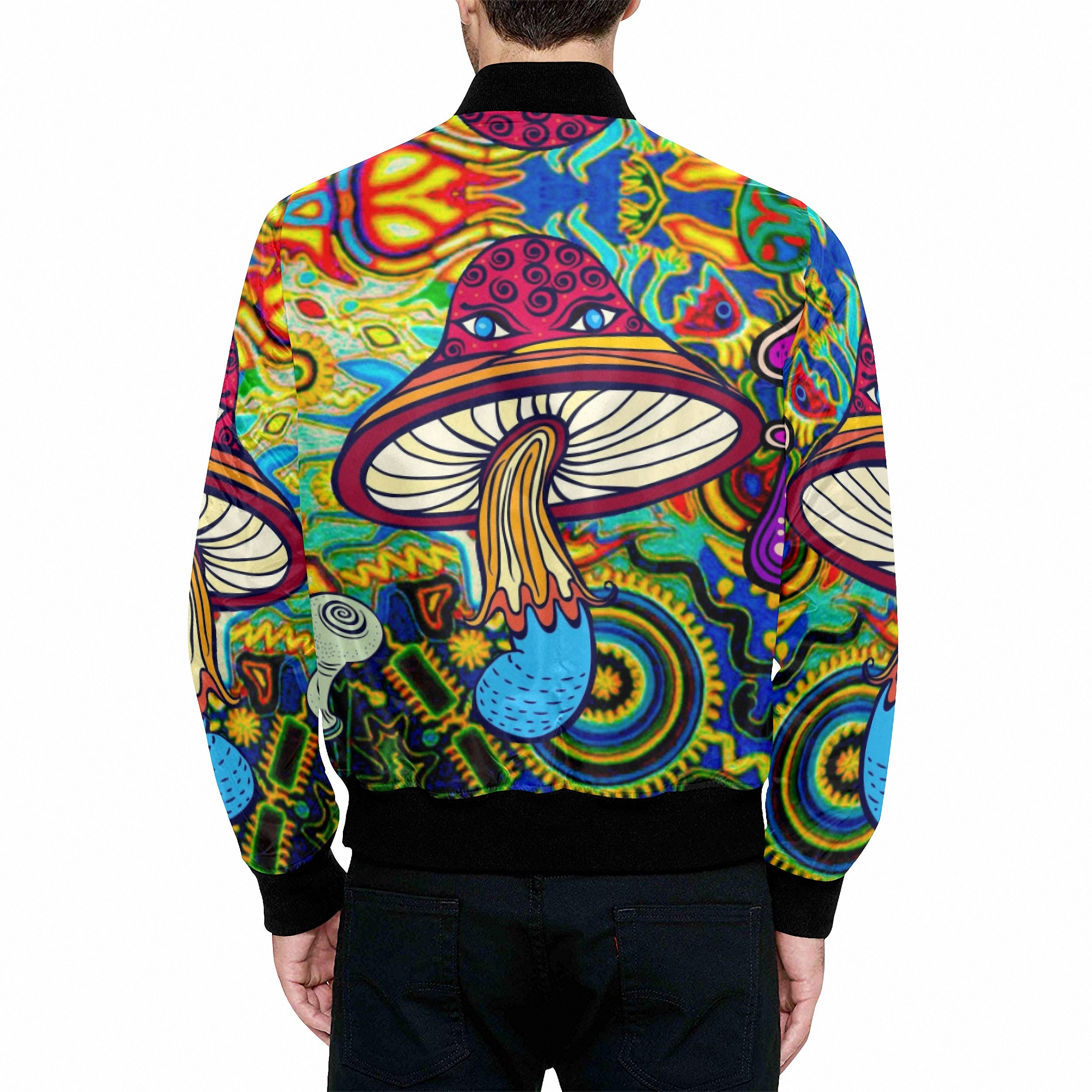 Psychedelic Jacket Magic Mushroom limited Edition - Etsy