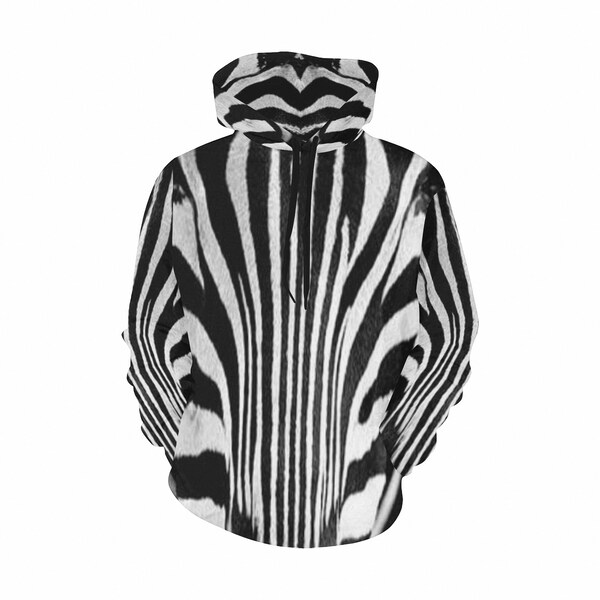 Zebra Print Hoodie Etsy