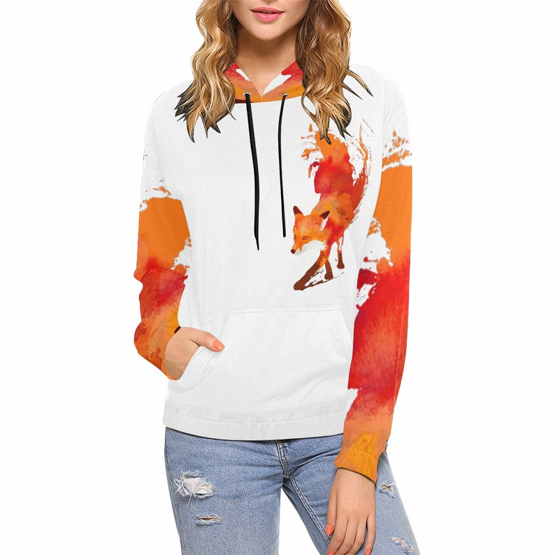 Fox Hoodie limited Edition Fiery Fox Hoodies Etsy