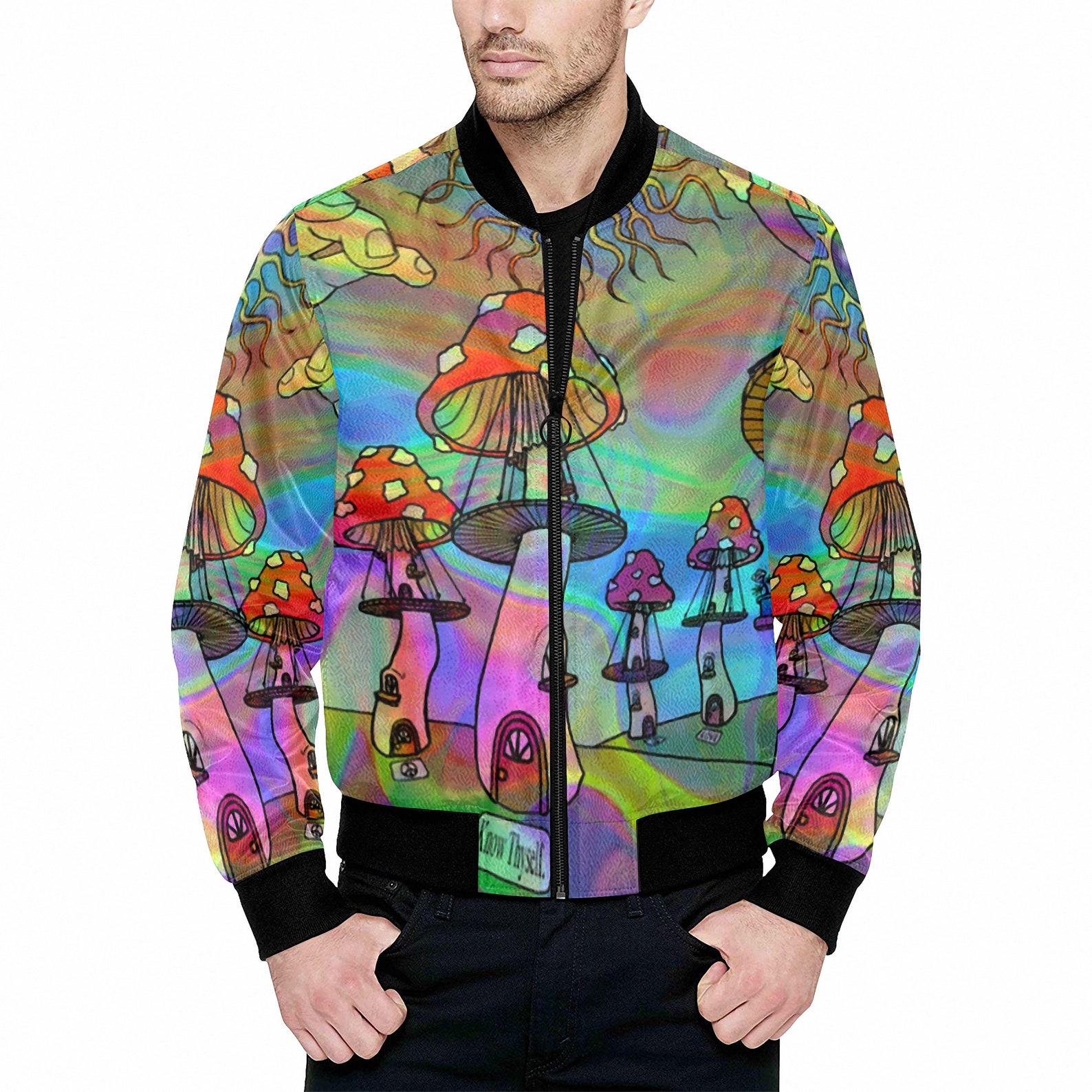 Psychedelic Jacket Magic Mushrooms Kingdom limited - Etsy UK