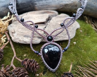 Wunderschöner Choker mit schwarzem Turmalin/Onyx/heilsteine Edelsteine naturverbunden Schmuck/Jewelry