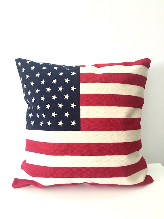 American Flag Knitted Cushion Cover | Etsy American flag pillow | Etsy