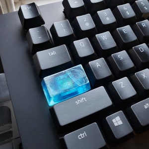 Blue Pearl Artisan Resin Keycap