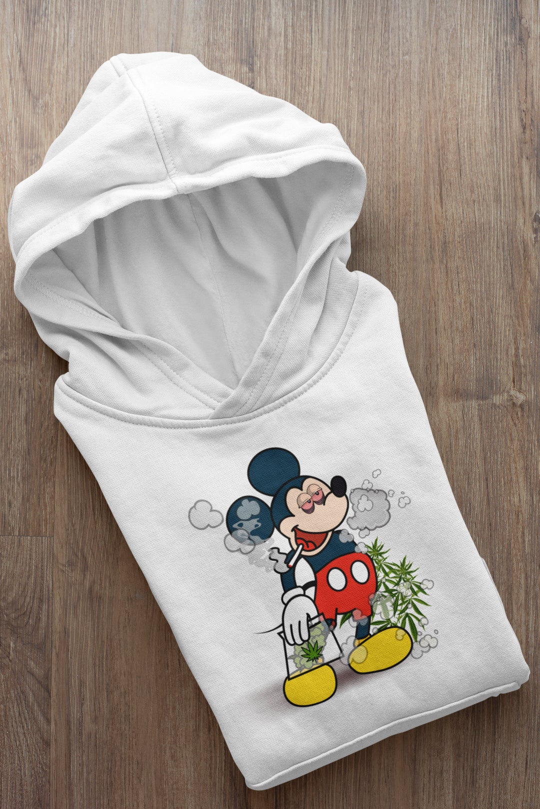 White mickey mouse top hoodie nba youngboy