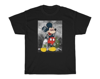 Stoned Mickey Mouse Tee - Stoner Mickey Mouse - Funny Disney - Unisex - Free Shipping!