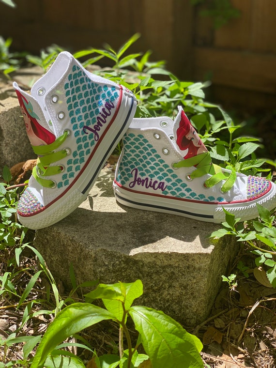 The Little Mermaid Ariel Inspired Converse - Etsy Israel