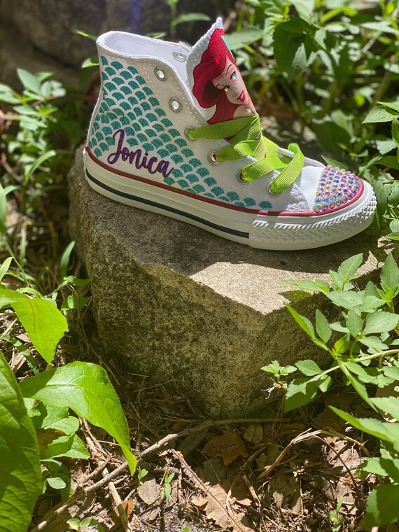 The Little Mermaid Ariel Inspired Converse - Etsy