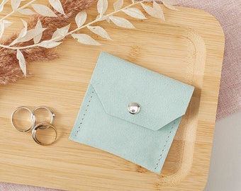 Handmade Suede Jewellery Pouch, Earring and Ring Pouch, Leather Coin Purse, Bridesmaid Gift