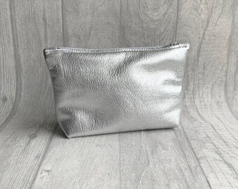 silver pouch clutch