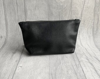 small black leather pouch