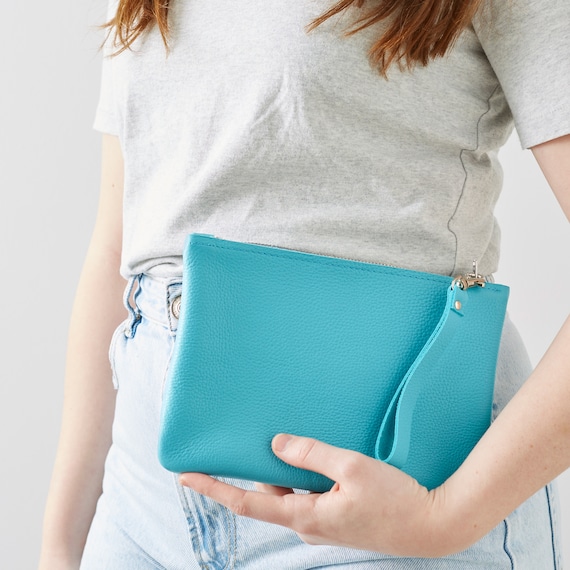 Teal clutch purse hotsell