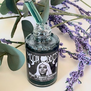 Moon Goddess Blue Tansy Serum with Squalane & Moringa Oil / calming face serum / hydrate and plump skin / natural skincare / handcrafted