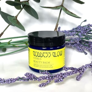 Goddess Glow Citrus Beauty Balm - luxury organic skincare, face cream, non-toxic moisturizer, water-free, Nature Goddess Skin Care