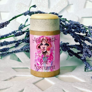Aphrodite Rose Moisturizing Stick - cuidado de la piel sin desperdicio - sin plástico - hecho a mano - orgánico - anhidro - cuidado de la piel de la diosa de la naturaleza