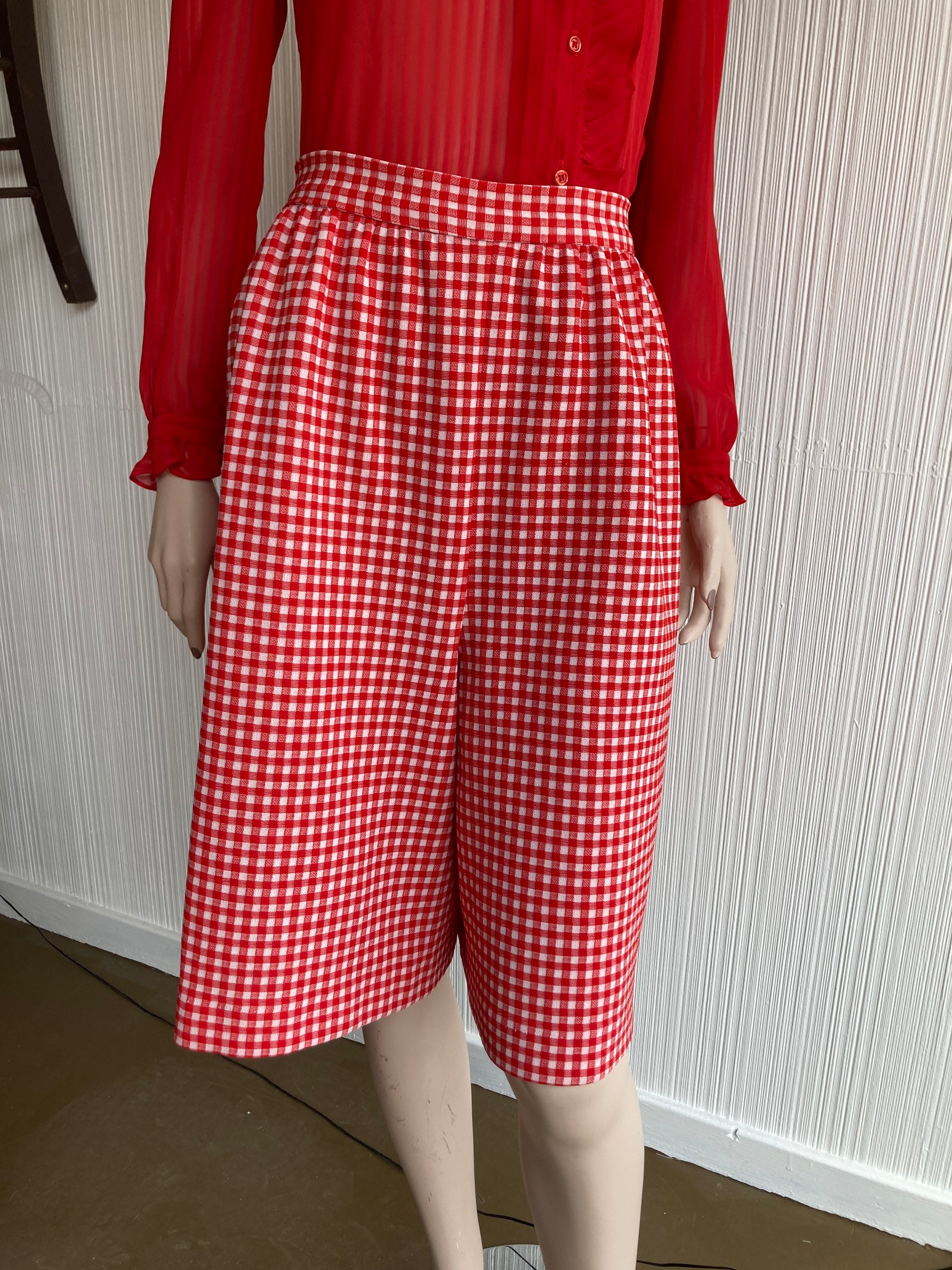 checked culottes