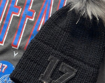 17 Sparkle Knit Hat - Black