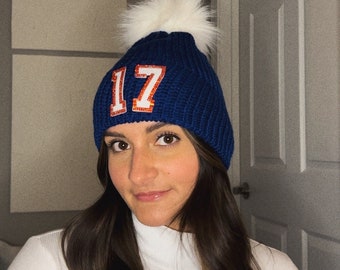 17 Sparkle Knit Hat - Blue