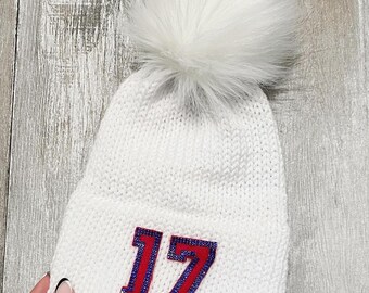 17 Sparkle Knit Hat - White