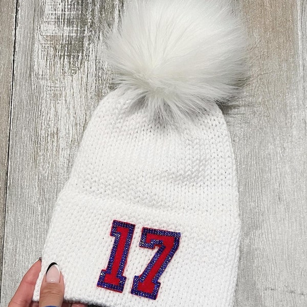 17 Sparkle Knit Hat - White