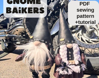 Patrón de costura de gnomo motero, gnomos escandinavos DIY (patrón en PDF)