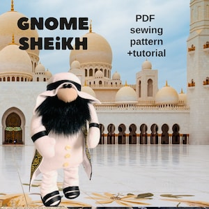 patrón pdf gnomo escandinavo Sheikh presente e idea de regalo para cumpleaños DIY hecho a mano + instrucciones detalladas para una novia soltera