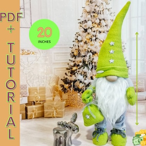 padrão pdf gnomos escandinavos. gnomos para o Natal. Gnomos - guardião, gnomo DIY HandMade draft, gnomo de chapéu verde