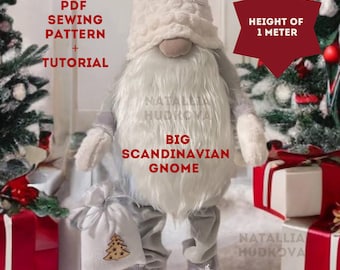 Patrón de costura de gnomo navideño grande (PDF)