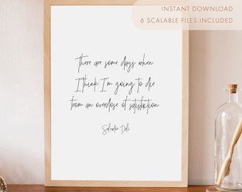 Printable Salvador Dali Quote Wall Art, Minimal Handwriting Style Typography Print, Inspirational Art Quote, Instant Download