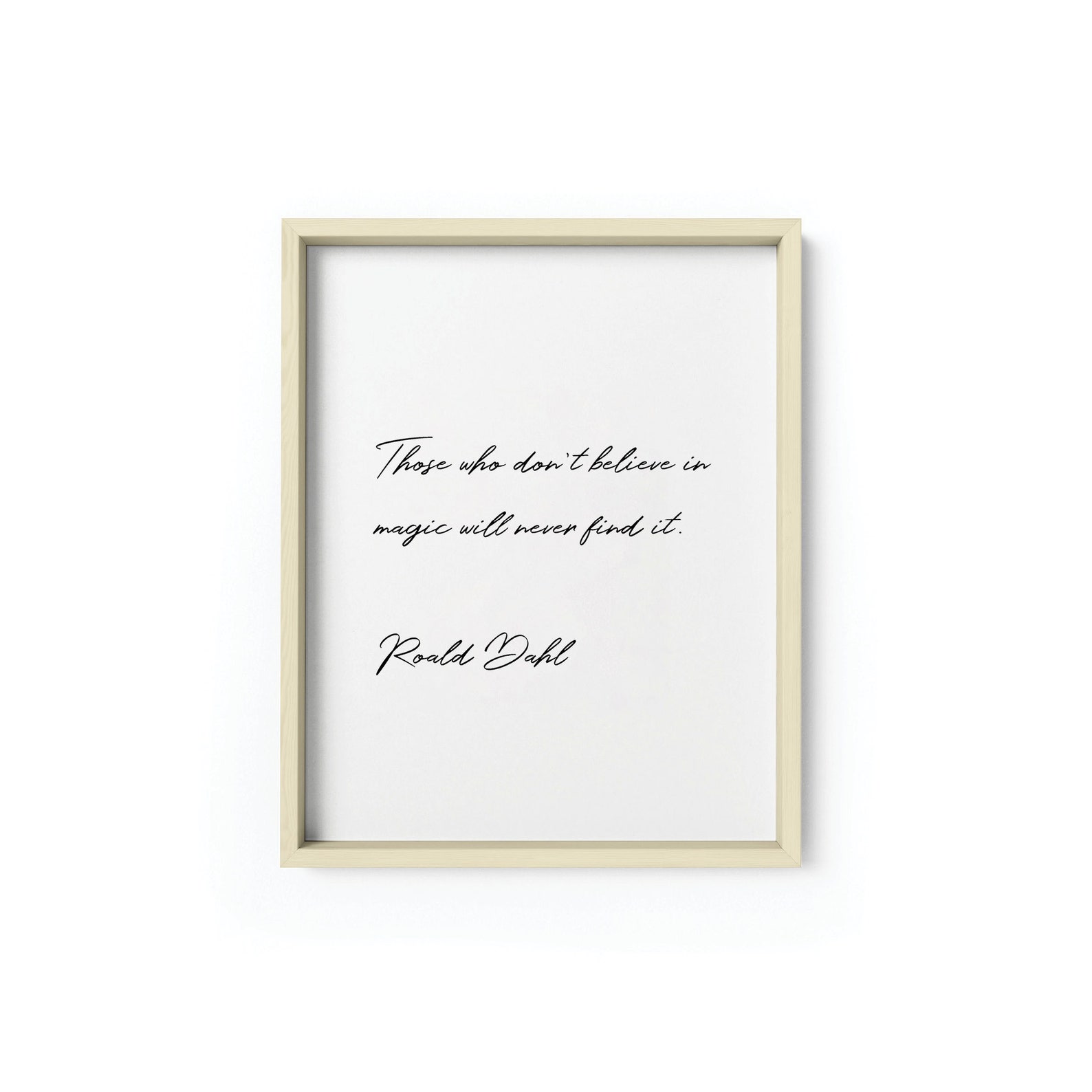 Afdrukbare Roald Dahl citaat Degenen die niet in magie Etsy