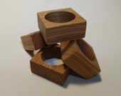 Napkin ring SET OF 4 wood napkin holder Napkin holder Wood napkin holder square for napkin wedding table decoration table decor