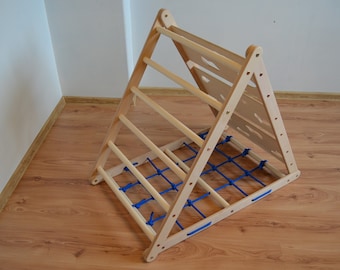 Kletterdreieck / Kletterstruktur / Kinderklettern / Spielzeug für die Bewegungsentwicklung / Felswand / Seilwand / Leiter