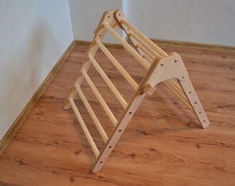 Triángulo de escalada mediano plegable con fijación / Triángulo / Estructura de escalada / Escalada de niños / Juguete para el desarrollo del movimiento