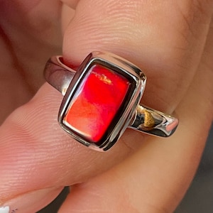 Ammolite, Ring, Size 6.5, In Sterling Silver