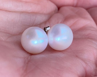 Freshwater, Pearls, Stud, Earrings, In Sterling Silver