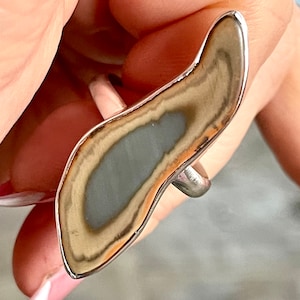 Royal, Imperial, Jasper, Ring, Size 10.5, In Sterling Silver