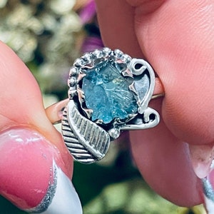 Aquamarine, Ring, Size 9, In Sterling Silver